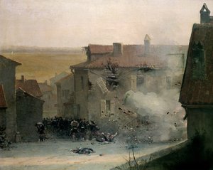 Un villaggio devastato dalla guerra